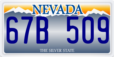 NV license plate 67B509