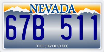 NV license plate 67B511