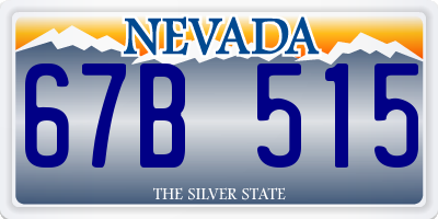 NV license plate 67B515