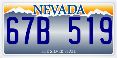 NV license plate 67B519