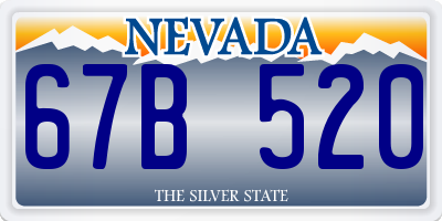 NV license plate 67B520