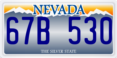 NV license plate 67B530