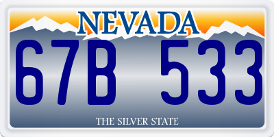 NV license plate 67B533