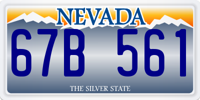 NV license plate 67B561