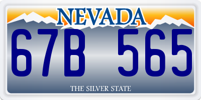 NV license plate 67B565