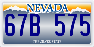 NV license plate 67B575