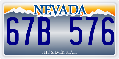 NV license plate 67B576