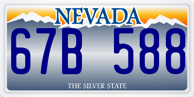 NV license plate 67B588