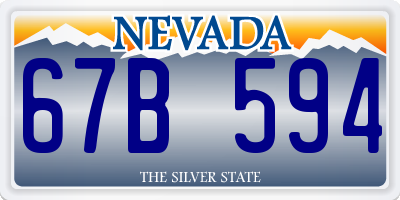 NV license plate 67B594