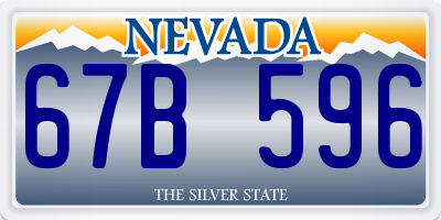 NV license plate 67B596