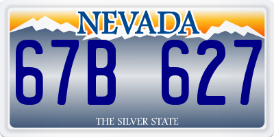 NV license plate 67B627