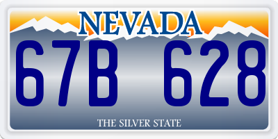 NV license plate 67B628