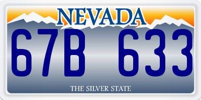 NV license plate 67B633