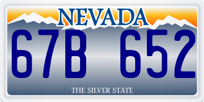 NV license plate 67B652
