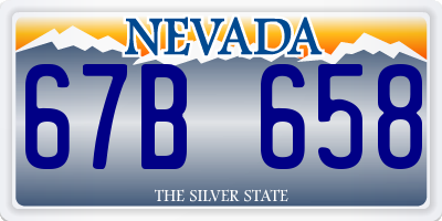 NV license plate 67B658