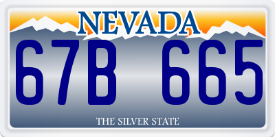 NV license plate 67B665