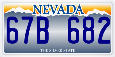 NV license plate 67B682