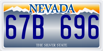 NV license plate 67B696