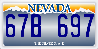 NV license plate 67B697