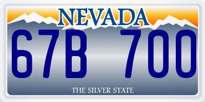 NV license plate 67B700
