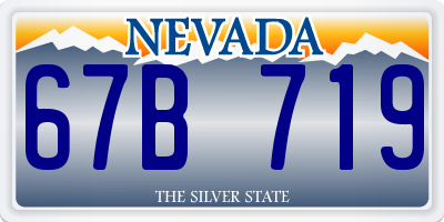 NV license plate 67B719