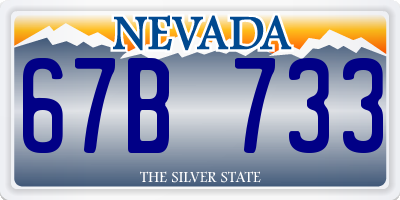 NV license plate 67B733