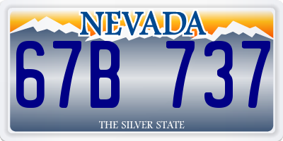 NV license plate 67B737
