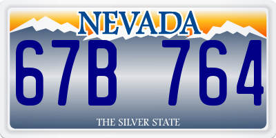 NV license plate 67B764