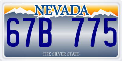 NV license plate 67B775