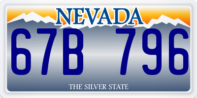 NV license plate 67B796
