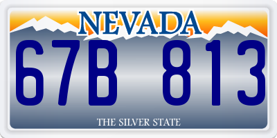 NV license plate 67B813