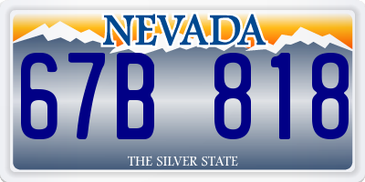 NV license plate 67B818