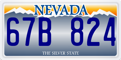 NV license plate 67B824