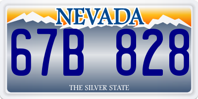 NV license plate 67B828