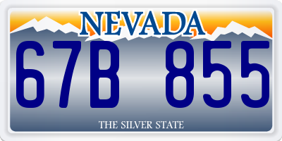 NV license plate 67B855