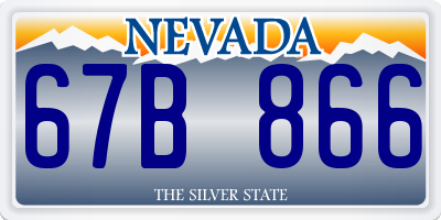 NV license plate 67B866