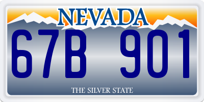 NV license plate 67B901
