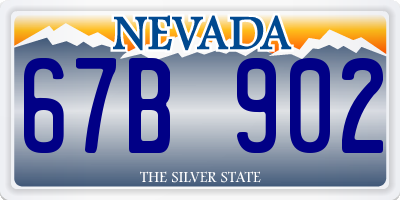 NV license plate 67B902