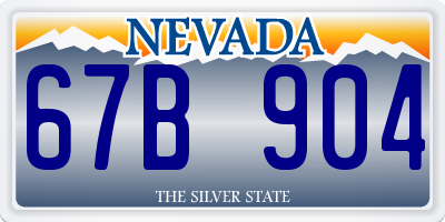 NV license plate 67B904