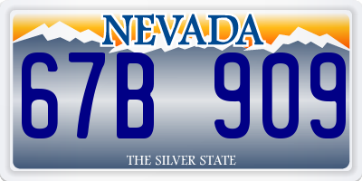 NV license plate 67B909