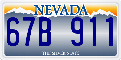 NV license plate 67B911