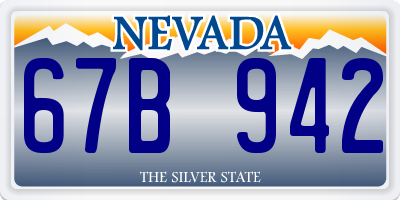 NV license plate 67B942