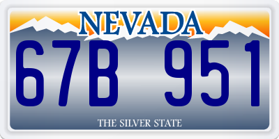 NV license plate 67B951