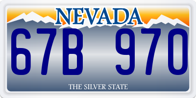 NV license plate 67B970