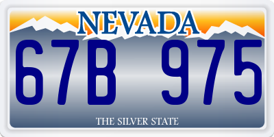 NV license plate 67B975