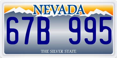 NV license plate 67B995