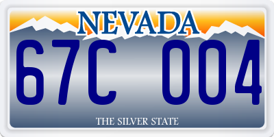 NV license plate 67C004