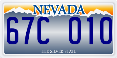 NV license plate 67C010