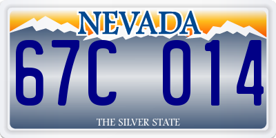 NV license plate 67C014