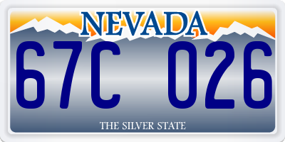 NV license plate 67C026